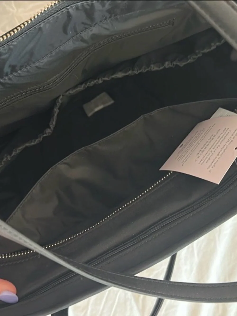 kate spade Black Diaper bag tote with Front Zip Pocket